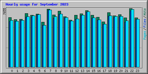 Hourly usage for September 2023