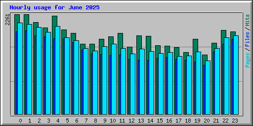 Hourly usage for June 2025