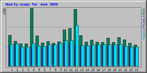 Hourly usage for June 2026